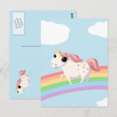 Strawberry the Unicorn Postkarte (Vorne/Hinten)