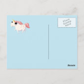 Strawberry the Unicorn Postkarte (Rückseite)