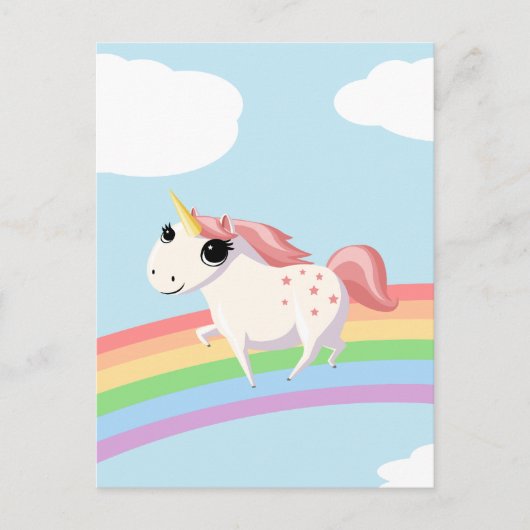 Strawberry the Unicorn Postkarte (Vorderseite)