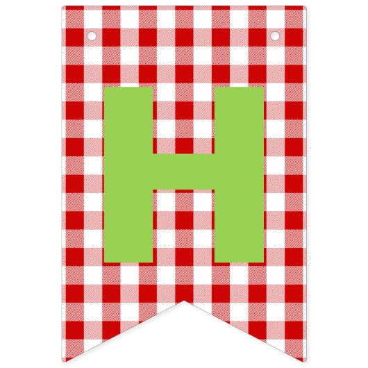 Strawberry Theme Happy Birthday Wimpelkette (Zweite Fahne)