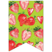 Strawberry Theme Happy Birthday Wimpelkette (Erste Fahne)