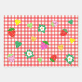Strawberry Themed Birthday Party Geschenkpapier Set (Vorderseite 3)