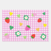 Strawberry Themed Birthday Party Geschenkpapier Set (Vorderseite 2)