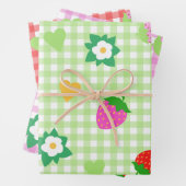 Strawberry Themed Birthday Party Geschenkpapier Set (Beispiel)