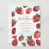 Strawberry Themed Bridal Brunch Party Einladung (Vorderseite)