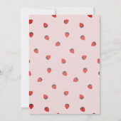 Strawberry Themed Bridal Dusche Einladung (Rückseite)