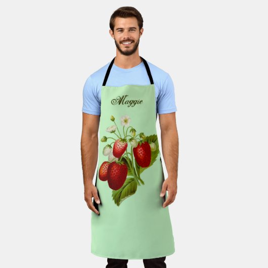 Strawberry Themed Personalisiert Kitchen Schürze (Getragen)