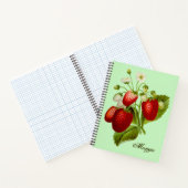 Strawberry Themed Spiral Notebook Personalisiert Notizblock (Innenseite)