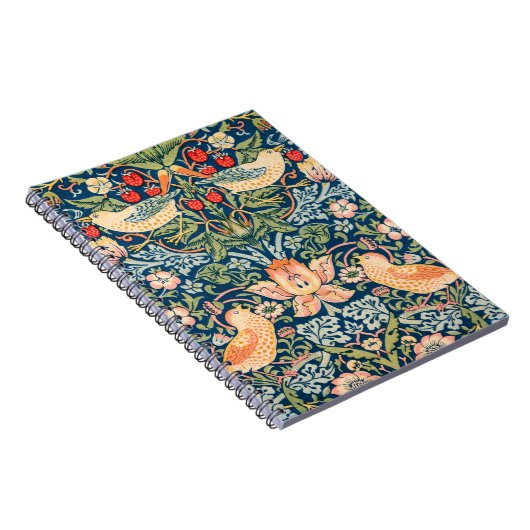 Strawberry Thief Artistic William Morris Notebook Notizblock (Rechte Seite)