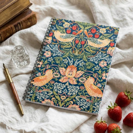 Strawberry Thief Artistic William Morris Notebook Notizblock