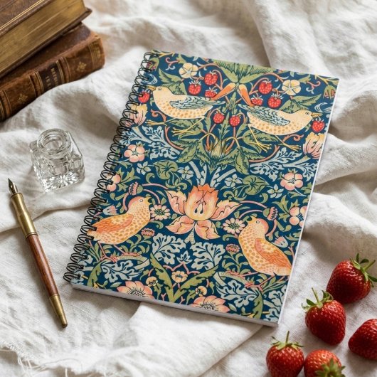 Strawberry Thief Artistic William Morris Notebook Notizblock