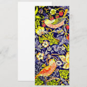 Strawberry Thief Birds William Morris Einladung (Vorne/Hinten)