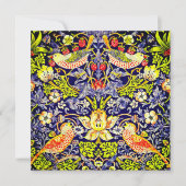 Strawberry Thief Birds William Morris Einladung (Vorderseite)