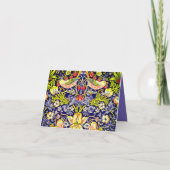 Strawberry Thief Birds William Morris Einladung (Rückseite)