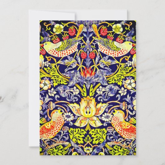 Strawberry Thief Birds William Morris Einladung (Vorderseite)