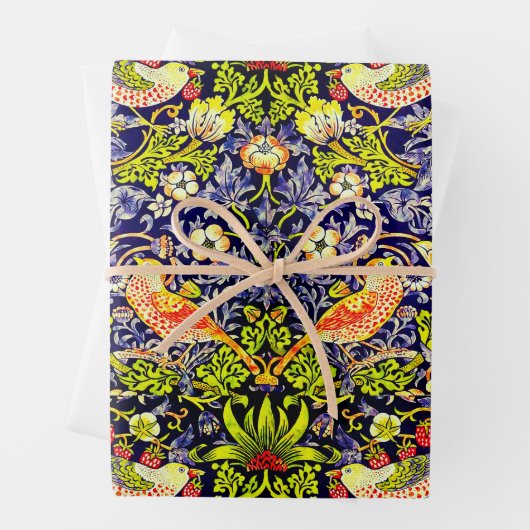 Strawberry Thief Birds William Morris Geschenkpapier Set (Beispiel)