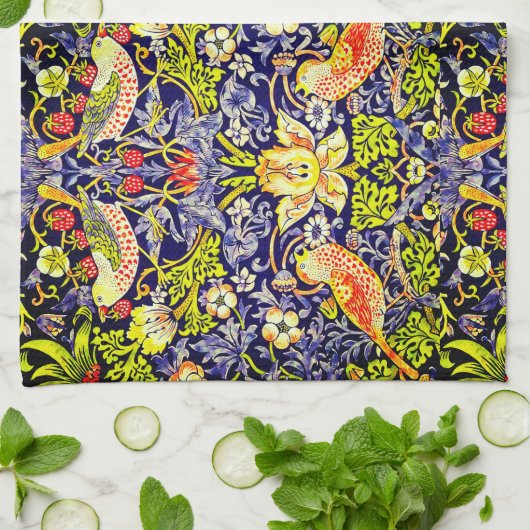 Strawberry Thief Birds William Morris Geschirrtuch (Gefaltet)