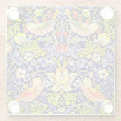 Strawberry Thief Birds William Morris Glasuntersetzer (Rückseite)