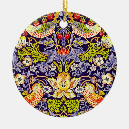 Strawberry Thief Birds William Morris Keramik Ornament (Vorne)