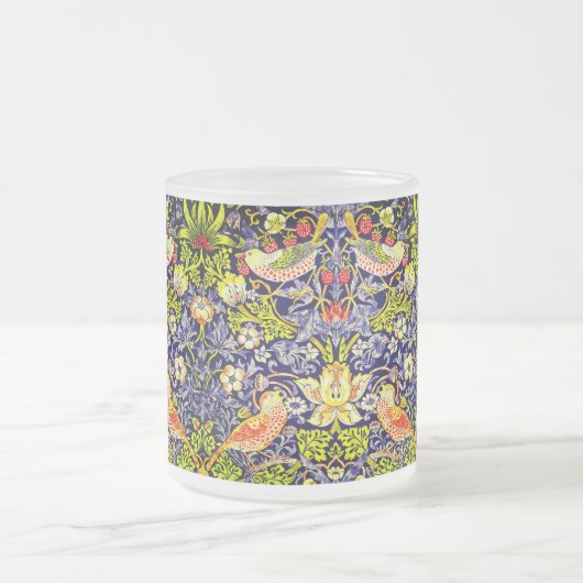 Strawberry Thief Birds William Morris Mattglastasse (Mittel)