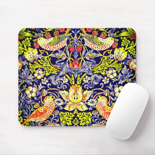 Strawberry Thief Birds William Morris Mousepad (Mit Mouse)