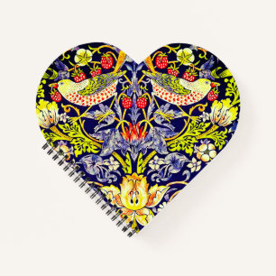 Strawberry Thief Birds William Morris Notizblock