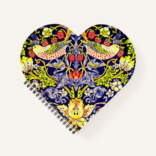 Strawberry Thief Birds William Morris Notizblock (Vorderseite)