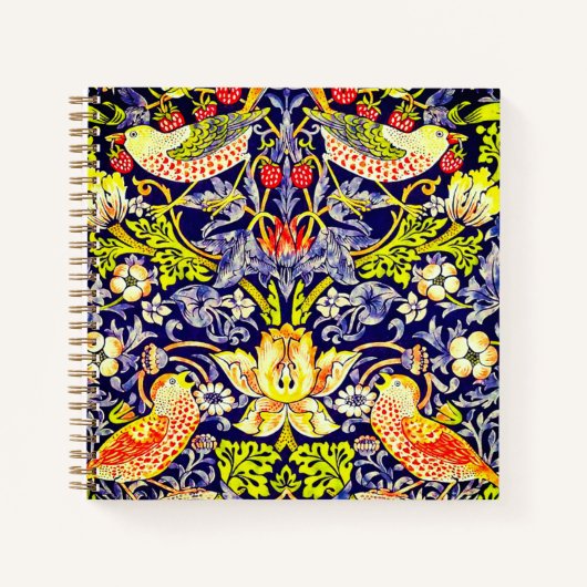 Strawberry Thief Birds William Morris Notizblock (Vorderseite)