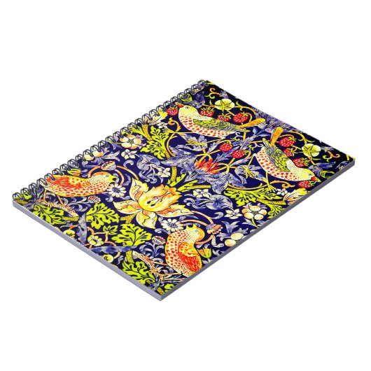 Strawberry Thief Birds William Morris Notizblock (Linke Seite)
