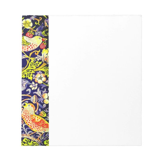 Strawberry Thief Birds William Morris Notizblock (Vorderseite)