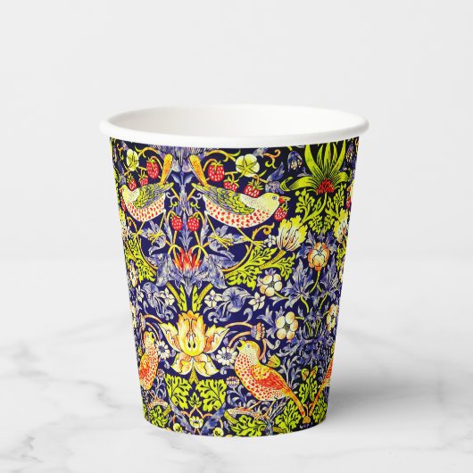 Strawberry Thief Birds William Morris Pappbecher (Vorderseite)