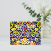 Strawberry Thief Birds William Morris Postkarte (Stehend Vorderseite)