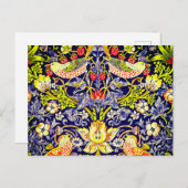 Strawberry Thief Birds William Morris Postkarte (Vorne/Hinten)