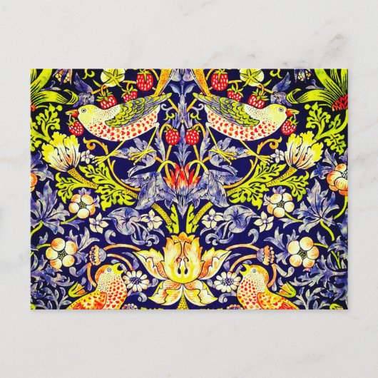 Strawberry Thief Birds William Morris Postkarte (Vorderseite)
