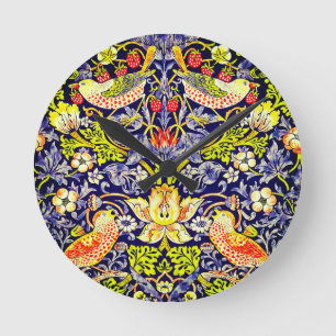 Strawberry Thief Birds William Morris Runde Wanduhr
