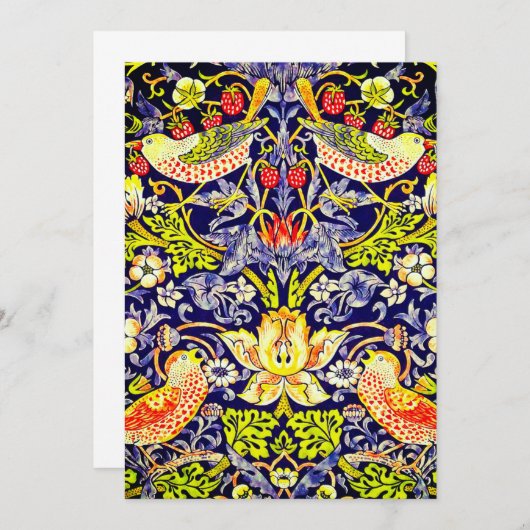 Strawberry Thief Birds William Morris Save The Date (Vorne/Hinten)