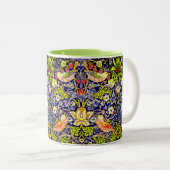 Strawberry Thief Birds William Morris Zweifarbige Tasse (VorderseiteRechts)