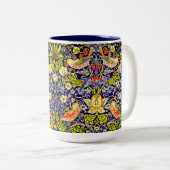 Strawberry Thief Birds William Morris Zweifarbige Tasse (VorderseiteRechts)