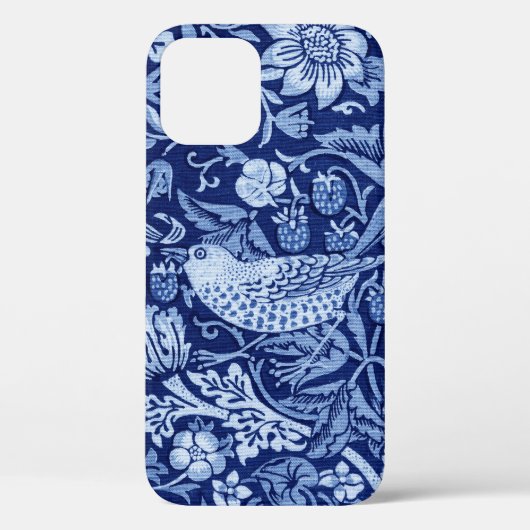 Strawberry Thief Blue Monotone, William Morris Case-Mate iPhone Hülle (Rückseite)