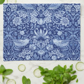 Strawberry Thief Blue Monotone, William Morris Geschirrtuch (Gefaltet)