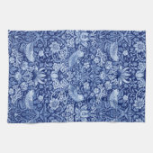 Strawberry Thief Blue Monotone, William Morris Geschirrtuch (Horizontal)