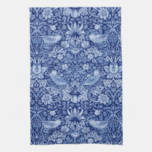 Strawberry Thief Blue Monotone, William Morris Geschirrtuch