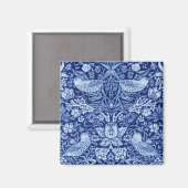 Strawberry Thief Blue Monotone, William Morris Magnet (Vorderseite/Rückseite)