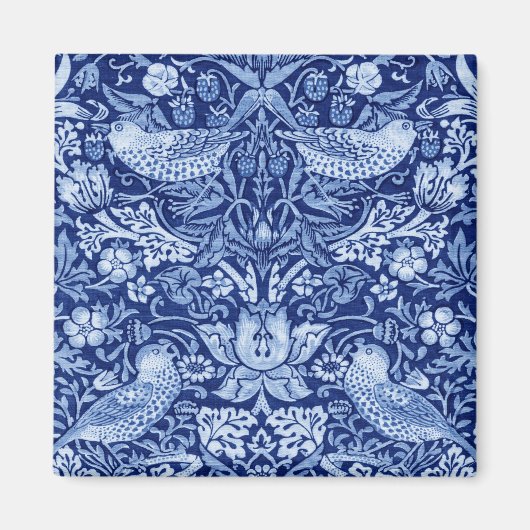 Strawberry Thief Blue Monotone, William Morris Magnet (Vorne)