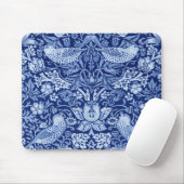 Strawberry Thief Blue Monotone, William Morris Mousepad (Mit Mouse)