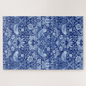 Strawberry Thief Blue Monotone, William Morris Puzzle (Horizontal)