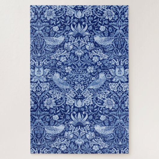 Strawberry Thief Blue Monotone, William Morris Puzzle (Vertikal)