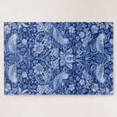 Strawberry Thief Blue Monotone, William Morris Puzzle (Horizontal)