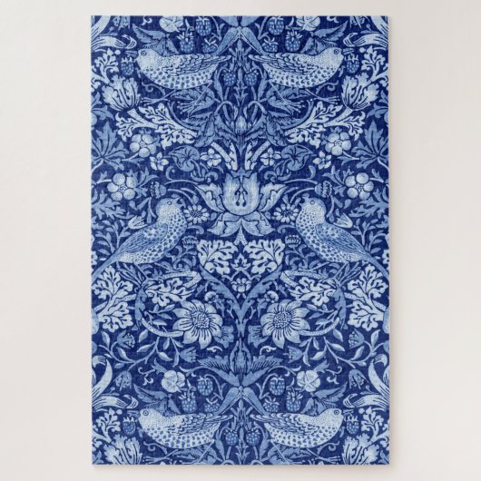 Strawberry Thief Blue Monotone, William Morris Puzzle (Vertikal)