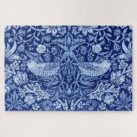 Strawberry Thief Blue Monotone, William Morris